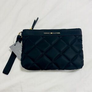 Tommy Hilfiger Black Quilted Wristlet